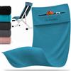 Twinzen Telo Palestra Microfibra 120x50 cm | Asciugatura Rapida · Tasca con Cerniera · Morbido e Compatto Gym Towel Uomo Donna · Blu Navy
