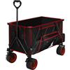 WOLTU Carrello Pieghevole con Ruote, Oxford+Acciaio, Nero+Rosso | Spiaggia, Giardino, Campeggio, Viaggio, Spesa, con Borsa di Trasporto