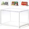 Rolife Vetrina in Acrilico DF04L - Vetrina Antipolvere con Porta & Porta Cavi, 8,78×7,60×6,06 pollici, Adatta a Case Miniature, Blind Box, Pop Figure & Collezioni