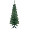 HOMCOM Albero di Natale Slim Artificiale 150 cm con Rami Realistici Verde | Albero di Natale Alto e Stretto, Base in Plastica