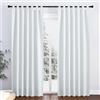 Pony Dance Tende termiche - Tende oscuranti per isolamento dalla luce e termico, tendaggi decorativi per finestre, pronte da appendere, L 140 x H 200 cm, colore: grigio, bianco