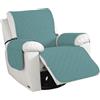 CYCMACO Antiscivolo Copripoltrona Rimovibile 1 Posto, Blu Chiaro | Copripoltrona Relax Reclinabile Universale, Antiscivolo Fodera Poltrona Con Tasche Laterali, Antimacchia Antigraffio