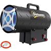 Outsunny Riscaldatore a Gas Esterno Cannone 15kW, Accensione Piezoelettrica | Stufa a Gas Propano Portatile Aria Forzata, Protezione da Surriscaldamento, Industriale per Campeggio Officina Garage, IPX4