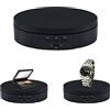 Mcbazel Piatto girevole elettrico a 360 gradi, per fotografia, girevole elettrico, supporto girevole per display, 10 kg, per presentazione, 14,5 cm, nero
