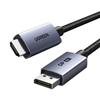 UGREEN 8K 60Hz Cavo DisplayPort a HDMI 4K 240Hz 1080P DP 1.4 HDMI 2.1 2M | Unidirezionale DP a HDMI 32.4Gbps HDR HDCP Guscio in Alluminio Treccia di Nylon Compatibile con Monitor Proiettore Portatile