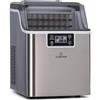 KLARSTEIN Macchina Ghiaccio 3.2L,Professionale,Fabbricatore Ghiaccio Secco fino a 20kg,Cubetti di Grandi e Piccole Dimensioni,Macchina Ghiaccio Casa Autopulente,Ice Maker,Acciaio Inox
