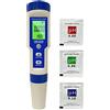 Ueomul Misuratore pH digitale 5 in 1 con TDS EC Salinità Temperatura | Salinometro Piscina impermeabile IP67 ad 0.01 alta precisione pHmetro acqua compensazione automatica temperatura