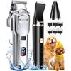 oneisall 3 in 1 Tosatrice per cani con pelo folto/denso | set professionale ad alte prestazioni per tosare i cani, tosatrice silenziosa per cani di piccola e grande taglia