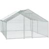 Juskys Recinto esterno 3x4x2m - Pollaio in metallo calpestabile con 12 m² di area calpestabile, porta e serratura - Recinto per galline, piccoli animali e piante