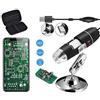 Jiusion Microscopio USB originale 40-1000X con Custodia Portatile, Fotocamera Digitale per Endoscopio Ingrandimento 8 LED Base Metallica per Micro USB Tipo C Android, Windows Mac Linux Chrome