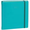 Quo Vadis 905494Q Agenda ESECUTIVO PREST Multilingua Anno 2027 Colore Turchese Formato 16x16 cm Settimanale 13 Mesi Dicembre-Dicembre Carta Avorio Copertina Rigida Morbida al Tatto Con Elastico Silk