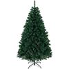 HOMCOM Albero di Natale 180 cm Artificiale 700 Rami Ignifughi Folto Verde | Albero di Natale Realistico, Base in Acciaio Pieghevole, Design in Abete, per Casa e Interni