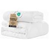 Burton & Cross Piumino 4 Stagioni 135x200 cm - Set Componibile 3 in 1 | 150 gsm Estivo + 300 gsm Mezza Stagione = 450 gsm Invernale - Microfibra Anallergica - Singolo e Matrimoniale, Bianco