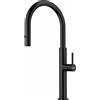 FRANKE PESCARA J DOCCIA Industrial Black , Miscelatore con canna girevole, con doccetta colore Nero