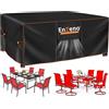 Enzeno Copertura per mobili da giardino, 150 x 90 x 74 cm, impermeabile, in resistente poliestere Oxford 420D, copertura rettangolare antivento, anti-UV, per sedie e tavolo da patio