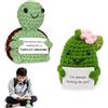 Eowppue Mini Positive Doll - Creativa Bambola Porta Fortuna, Regalo Originale, Formato Compatto, Perfetta per Portare Positività, Colore Variabile