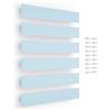 Poliplast - Set da 6 Maniglie, Design lineare moderno per Cucina, Armadio e Cassetti, per Bambini, Articolo 377, Verniciato a mano, Colore Azzurro