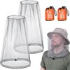 ACWOO Cappello con Zanzariera, 2 Pezzi Rete per la Testa, Zanzariera per Il Viso, Mesh Head Cover for Outdoor, Protezione per Il Viso per Campeggio, Escursionismo, Protezione da Insetti Zanzare