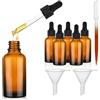 AYBUY Set di Flaconi Contagocce, 6 * 30 ml Marrone Bottiglie Contagocce Vetro, Bottiglia Pipetta Piccola con Pipette Contagocce Vetro, per Laboratorio, Olio Essenziale, Cosmetici, Aromaterapia