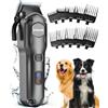 oneisall Tosatrice per Cani per la cura del pelo spesso e pesante, nero | rasatore domestico silenzioso, ricaricabile e senza fili con lama in acciaio inox/rasatore impermeabile per cani