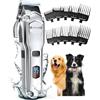 oneisall Tosatrice per Cani per la cura del pelo spesso e pesante/rasatore domestico silenzioso, ricaricabile e senza fili con lama in acciaio inox/rasatore impermeabile per cani