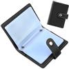 OSDUE Porta Carte di Credito Pelle PU, RFID Secure Protection, 26 Scomparti | Portafoglio RFID/NFC Secure Protection, Porta Tessere, Portafoglio Slim da Uomo e Donna per ID, Banca e Business, Nero