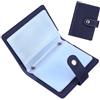 OSDUE Porta Carte di Credito Pelle PU, RFID Secure Protection, 26 Scomparti | Portafoglio RFID/NFC Secure Protection, Porta Tessere, Portafoglio Slim da Uomo e Donna per ID, Banca e Business, Blu Scuro