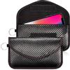 Wonwood_direct Faraday Bag Cell Phone Signal Blocker Schermatura anti-tracciamento RFID Signal Blocker Bag per telefono Privacy Screen e Car Key Anti-hack Case Blocker (bordo rosso nero)