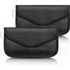 Wonwood_direct Faraday Bag Cell Phone Signal Blocker Schermatura anti-tracciamento RFID Signal Blocker Bag per telefono Privacy Screen e Car Key Anti-hack Case Blocker (Nero)