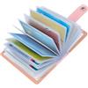 OSDUE Porta Carte di Credito Pelle PU, RFID Secure Protection, 26 Scomparti | Portafoglio RFID/NFC Secure Protection, Porta Tessere, Portafoglio Slim da Uomo e Donna per ID, Banca e Business, Rosa