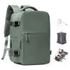 SEAFEW Zaino Sottovuoto Viaggio con Pompa Bagaglio a Mano Ryanair 40x30x20 | Borsa da Cabina per Ryanair 40x30x20 Zaino da Viaggio con sottovuoto Lavoro e Scuola Trekking Casual per laptop 14",I02-Verde