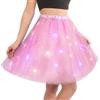 AYBUY Gonna Tulle LED, Gonne Tutu Tulle a 3 Strati da Ballo, Gonna Luminosa LED, LED Tutu Gonna per Carnevale Natale Halloween Matrimonio