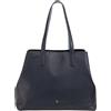 DUDU Borsa Donna Grande in Pelle, Borsa Tote Shopper Morbida, Borsa a Spalla con Due Manici, Borsa a Mano Capiente Fashion Navy