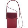 DUDU Custodia Porta Cellulare da Collo in Pelle, Astuccio Porta Smartphone fino a 6,7 Pollici con Bottone, Laccio Tracolla Regolabile, Design Sottile Burgundy