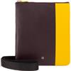 DUDU Borsello Uomo a Tracolla Pelle con Cerniera Zip, Borsa Spalla Design Compatto in Vera Pelle Colorato e Cinghia Regolabile Burgundy
