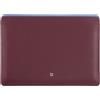 DUDU Custodia PC 13 Pollici in Morbida Pelle, Sleeve Protettiva Colorata Laptop Notebook Macbook 13" Bicolore Design Sottile Burgundy