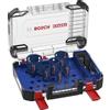 Bosch 9x Set di seghe a tazza universali EXPERT Multi Material PC Plus | per Legno con metallo, Mattone, Ø 22, 25, 35, 51, 60, 68 mm, Professional Accessorio Trapanoi