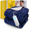 Cosi Home Coperta Elettrica Singola 180x130 cm, Termocoperta Sherpa, Blu | Coperta Riscaldante Elettrica in Pile e Sherpa, 10 Livelli di Calore, Timer 10h, Spegnimento Automatico, Lavabile