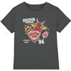 Stranger Things Hellfire Hearts Kids T Shirt, Charcoal