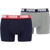 PUMA Everyday Basic Boxer 2p, Biancheria Intima Uomo, Grey Blue White, M