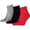 PUMA Unisex Quarter Socks (3 Pair Pack)
