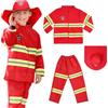 AYBUY Costume da Pompiere per Bambini, 3 PCS Costume Pompiere Bambino, Set di Vigile del Fuoco Gioco d'Imitazione per Bambini per Gioco d'Imitazione, Esercitazioni Antincendio, Scuola e Casa