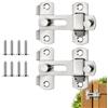 CQXSYTBN chiavistello Porta Legno 2 Pezzi Serratura Piccola Acciaio Inossidabile Argento scrocco Porta Scorrevole Interna Esterna per Sicurezza Finestra Giardino Bagno Camera da Letto