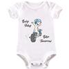 La Ruotante Body neonato in 100% cotone manica corta moto motocicletta motociclista biker papà regalo nascita tutina