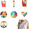 CQXSYTBN Set 7 Spille Arcobaleno LOVE, Cuore e Pace, Pin Smaltati Lega Metallica | Pride LGBTQ Colorate, Per Giacca Zaino Cappello, Accessori Moda, Regalo Originale