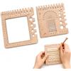 CQXSYTBN Misuratore Ago per Uncinetti e Ferri, 2 Pezzi, 2-15 mm, Legno | Calibro Maglia, Strumento di Misurazione, Accessori Maglieria Portatile, Per Filati Fai da Te