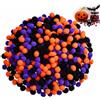 Eowppue 900 Pezzi Halloween Pom Pom Mini Pom Poms Craft Pom Pom Balls Fuzzy Pom Balls per Hobby Supplies DIY Halloween Party Decorazioni (Nero, Arancione, Viola)