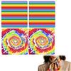 YEDOUALE 2 Bandane Arcobaleno Pride 54x54 cm, Foulard Multicolore Cotone con Motivo Righe Multiple e Spirale, Accessori LGBT Unisex per Festival, Festa, Outdoor e Uso Quotidiano