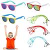 DERJDISF Occhiali da Sole polarizzati Bambini 6 Pezzi con Lenti UV400 Multicolore + 3 cordini Antiscivolo Regolabili per Estate, Sport, Viaggio, Guida, Uso Quotidiano