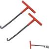 CQXSYTBN Attrezzi per Moto 2 Pezzi Gancio a Molla per smontaggio Molle Scarico Scooter Bici ciclomotore 15.5x8.2cm T-Grip ergonomico Uso Officina Garage Fai da Te